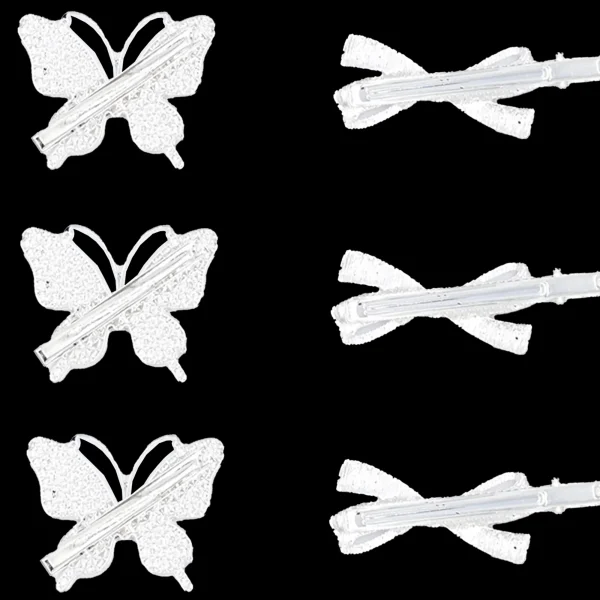 Crystal Butterfly & Bow Hair Clips