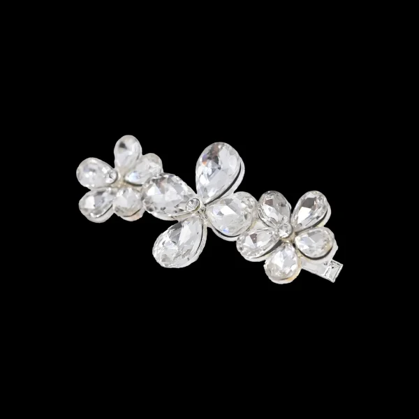 Crystal Flower & Droplet Hair Clips