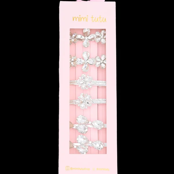 Crystal Flower & Droplet Hair Clips