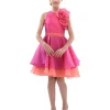 Fuchsia Estancia Halter Organza Dress