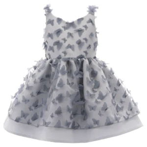 Gray Mariposa Tulle Dress