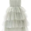 Green Farvue Tiered Tulle Dress