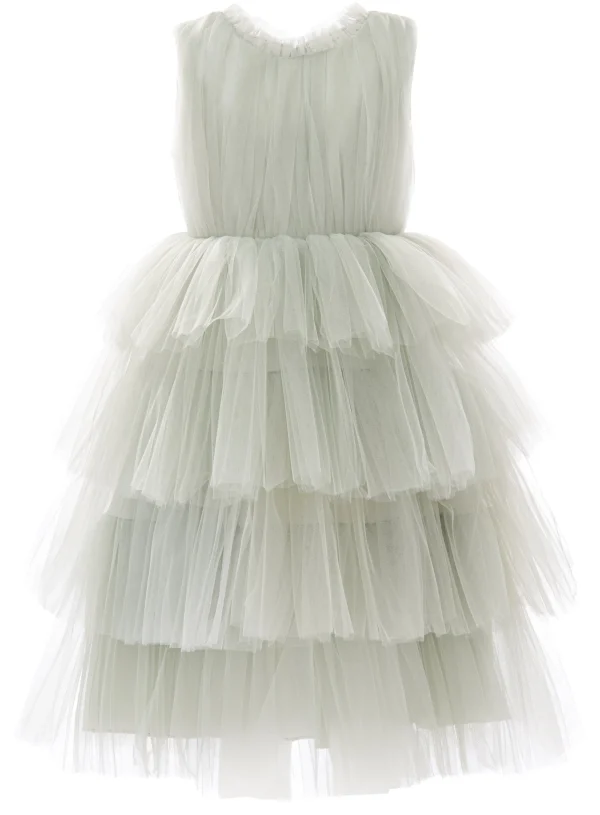 Green Farvue Tiered Tulle Dress