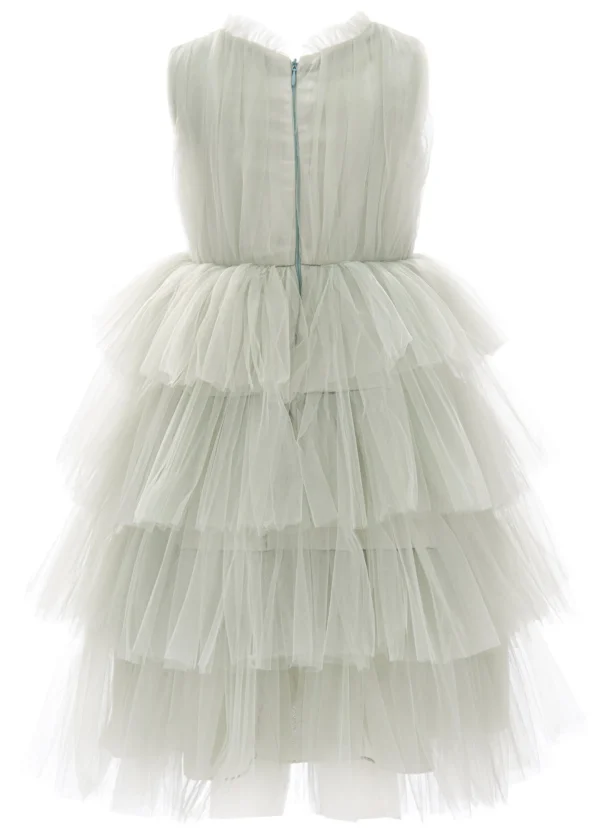 Green Farvue Tiered Tulle Dress