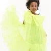 Green Maggi Neon Bow Tulle Dress