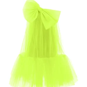 Green Maggi Neon Bow Tulle Dress