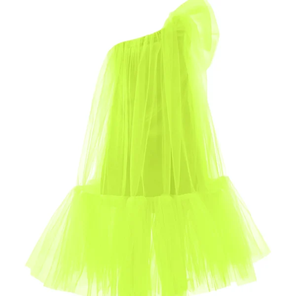 Green Maggi Neon Bow Tulle Dress