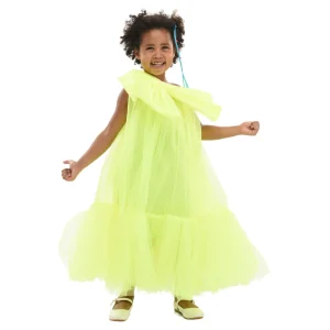 Green Maggi Neon Bow Tulle Dress