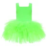 Green Neon Solid Tutu Dress