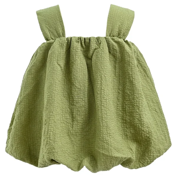 Green Pleated Summer Outfit