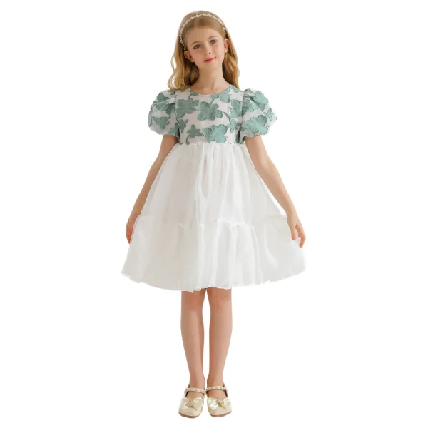 Green Winona Floral Teacup Dress