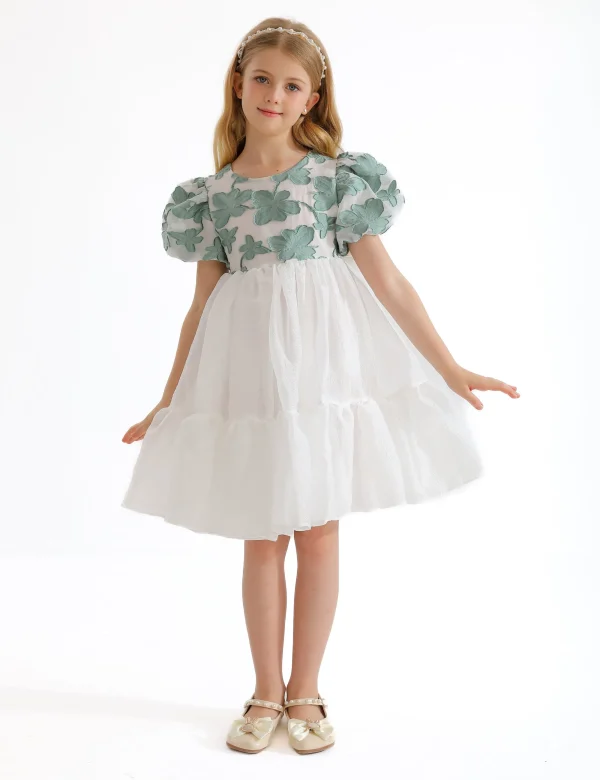 Green Winona Floral Teacup Dress