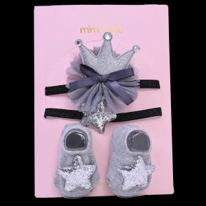 Grey Star and Bow Crown Gift Set