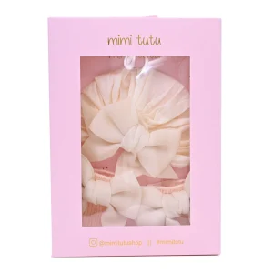 Ivory Bow Pink Sock Gift Set