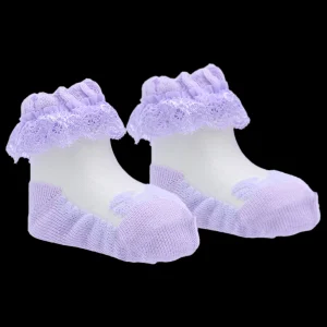 Lace Trim Veil Socks Set