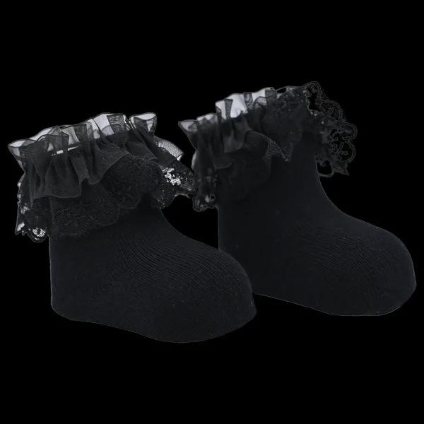 Laced Tulle Cotton Socks Set