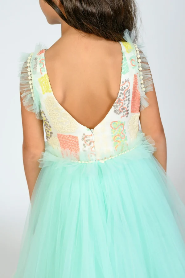 Mint Lynn Embroidered Dress