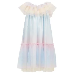 Multi Rainbow Pleated Dress