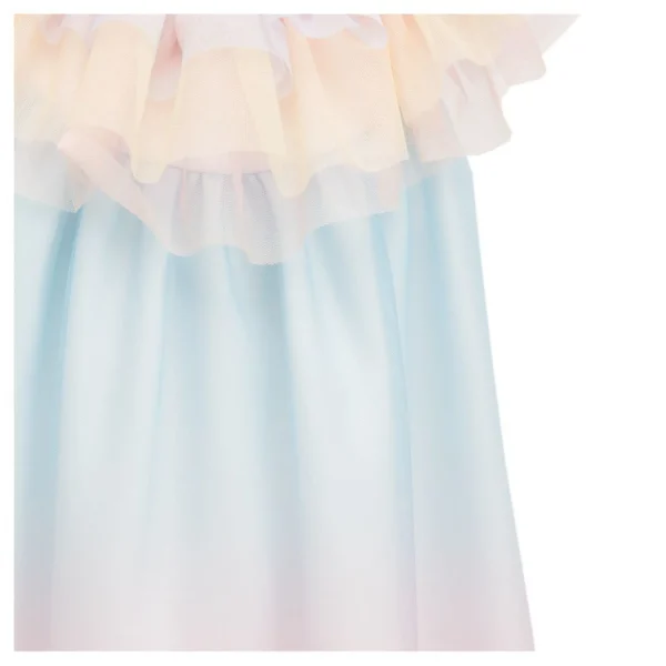 Multi Rainbow Pleated Dress