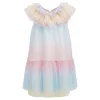 Multi Rainbow Ruffle Dress