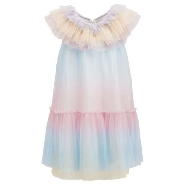 Multi Rainbow Ruffle Dress