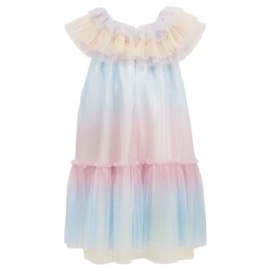 Multi Rainbow Ruffle Dress