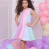 Multi Sophie Rainbow Striped Dress