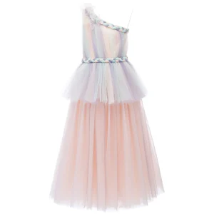 Multicolor Apollo Iridescent Tulle Gown