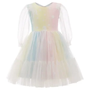 Multicolor Fantasia Rainbow Tulle Dress