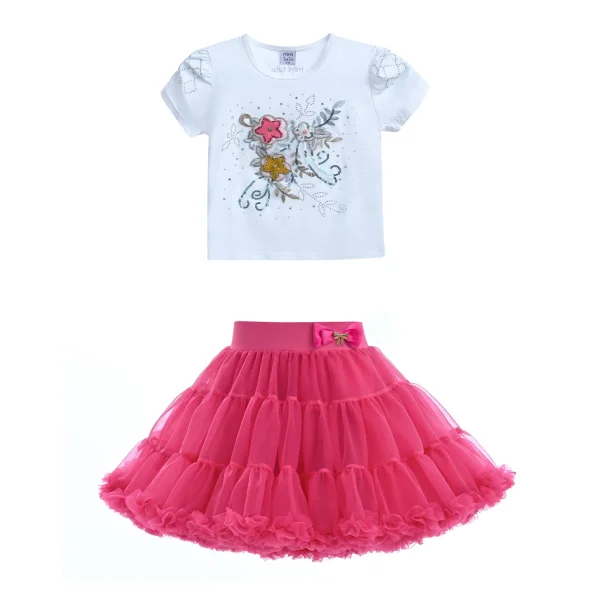 Multicolor Flora Flowers Skirt Outfit