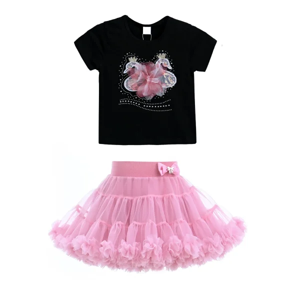 Multicolor Kirby Swan Skirt Outfit