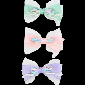 Multicolor Ribbon Bow Hairclip Set