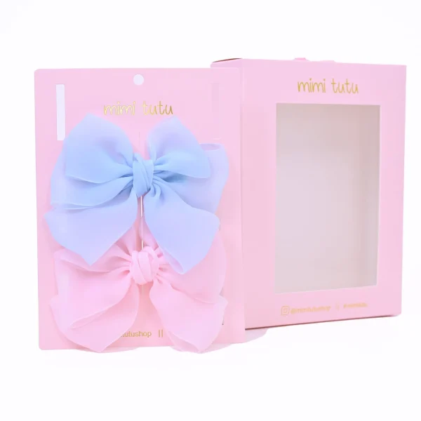 Multicolor Ribbon Bow Hairclip Set