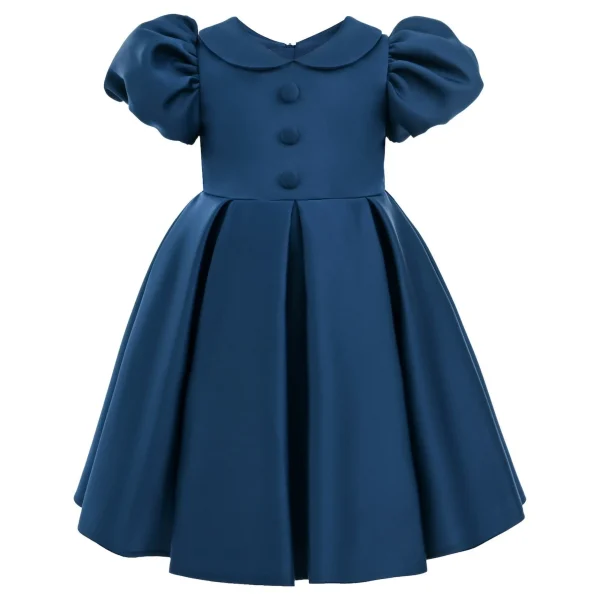 Navy Barrymore Teacup Button Dress