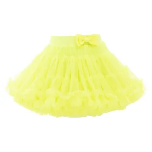 Neon Yellow Bow Tutu Skirt