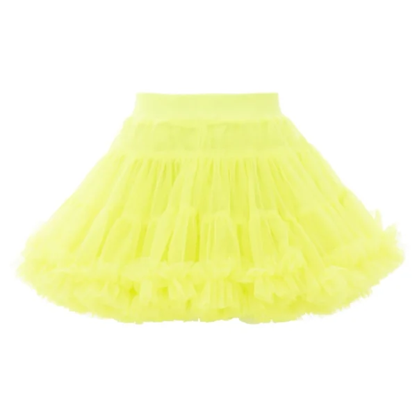 Neon Yellow Bow Tutu Skirt