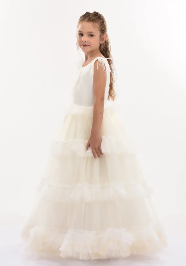 Off White Jasmine Tulle Dress