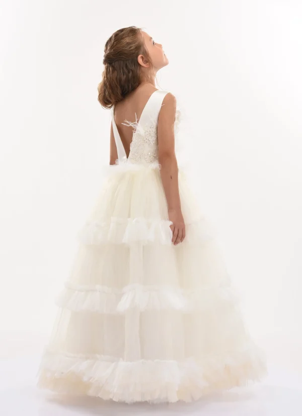 Off White Jasmine Tulle Dress