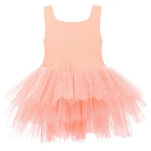 Orange Coral Solid Tutu Dress