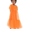 Orange Maggi Neon Bow Tulle Dress