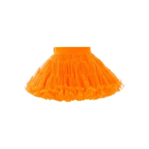 Orange Neon Bow Tutu Skirt