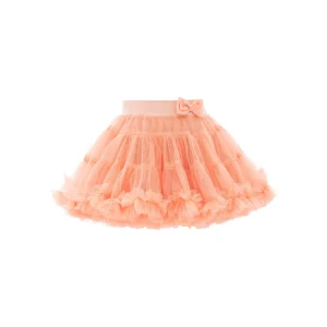 Orange Peach Bow Tutu Skirt