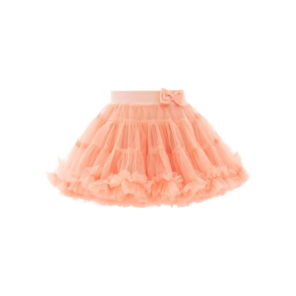 Orange Peach Bow Tutu Skirt