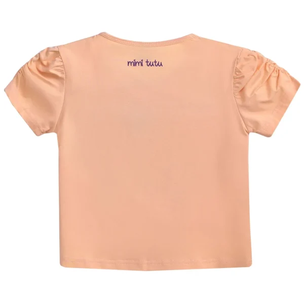 Peach Butterfly Applique T-Shirt