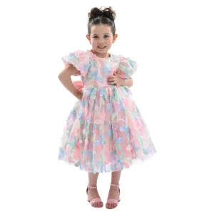 Peach Daisy Party Dress