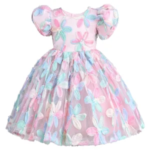 Peach Daisy Party Dress