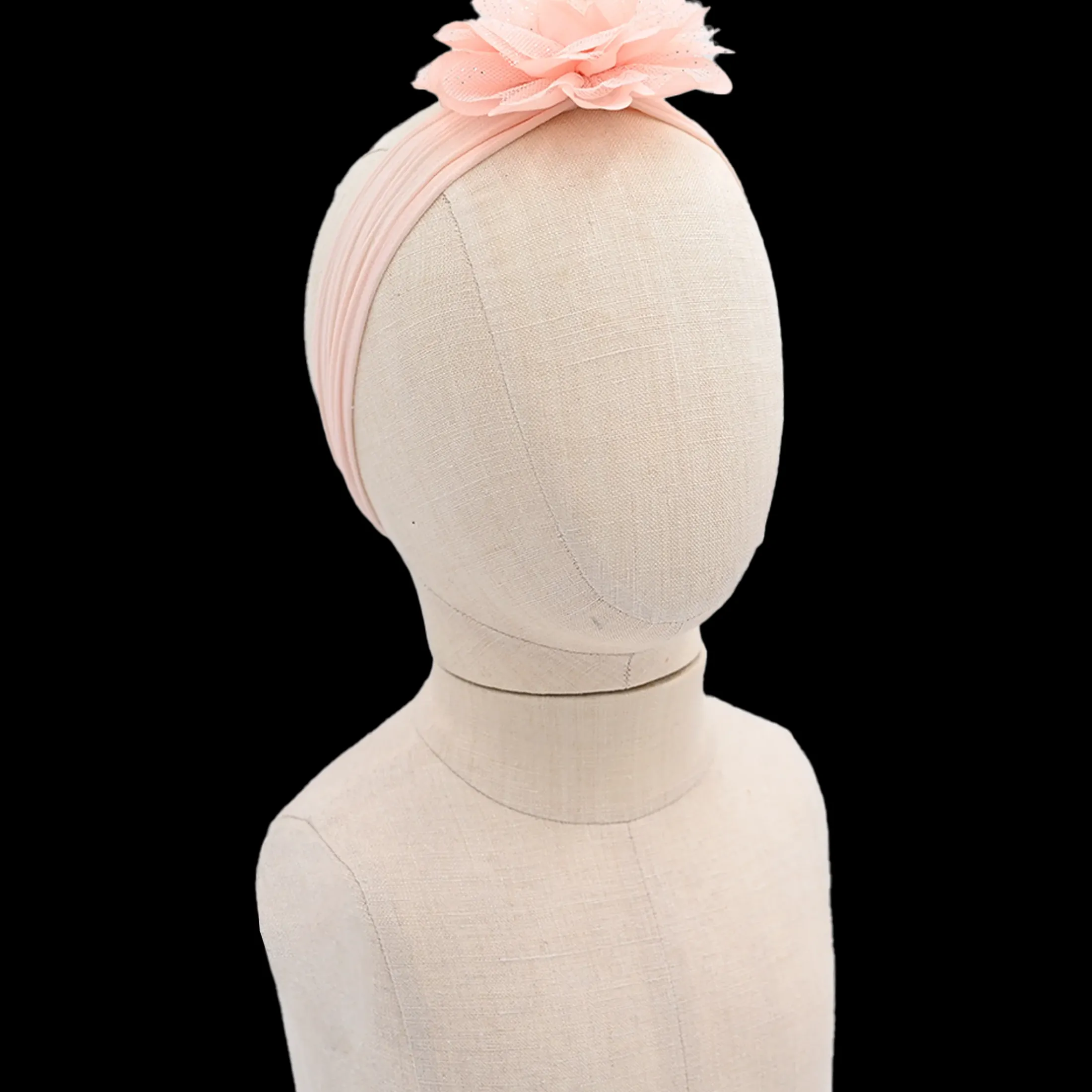 peach_glistening_flower_h_1.webp Peach Glistening Flower Headband