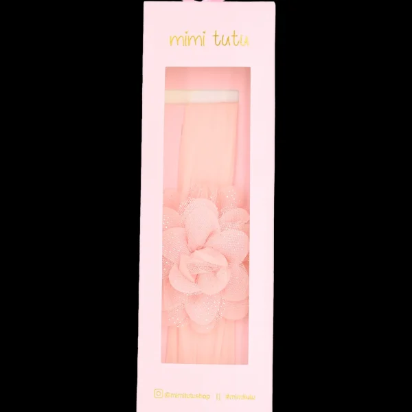 Peach Glistening Flower Headband