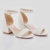 Pearl White Sandal-Strap Heels