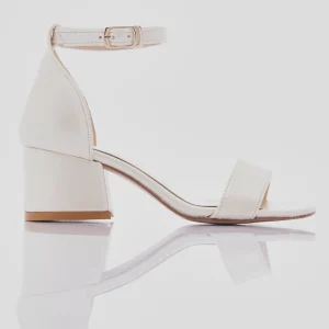 Pearl White Sandal-Strap Heels